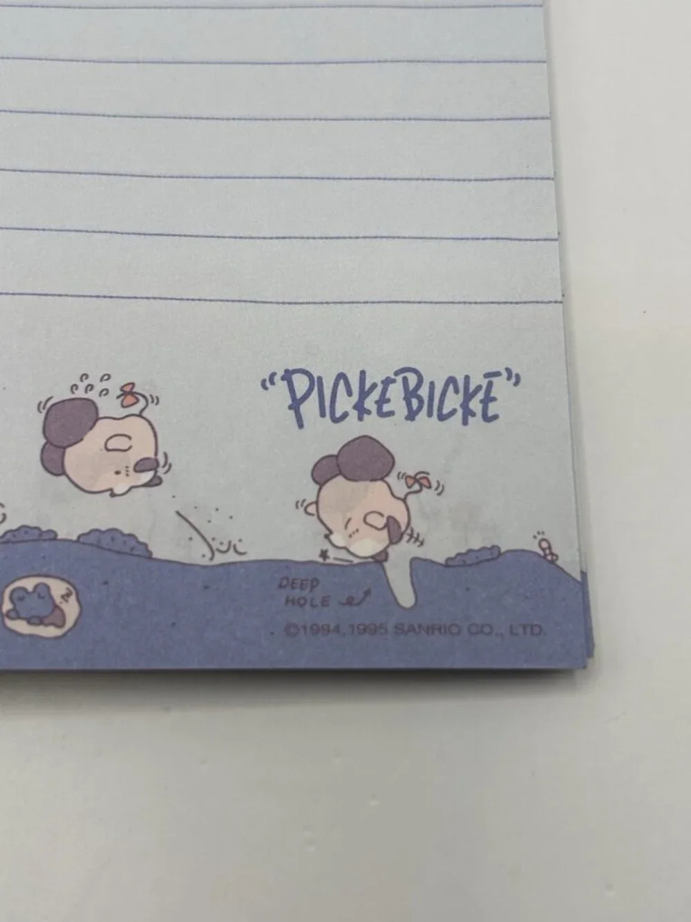 Sanrio 1995 Picke Bicke Spiral Notepad 33 Sheets Vintage Pickebicke Puff Bird